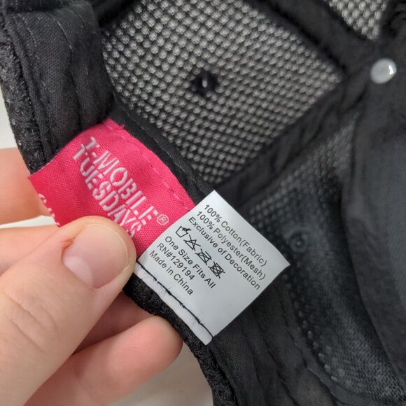 T-Mobile Tuesdays Women's Strapback Mesh Back Hat Black Size OSFA Embroidered - Picture 7 of 7